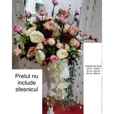 Aranjament floral diametru 60 cm