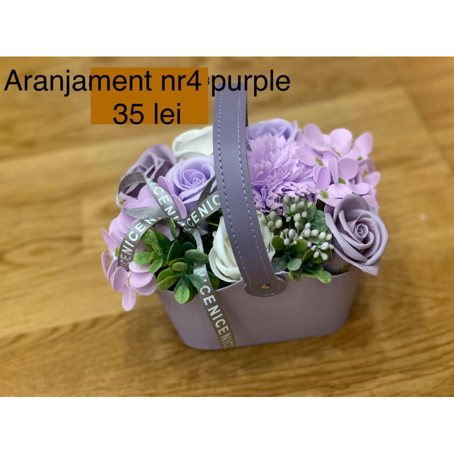 Aranjamente din flori de săpun nr4 purple