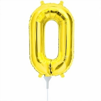 Balon folie  cifra 0   auriu 41 cm