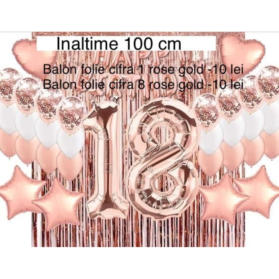 Balon folie  cifra  1 rose gold 100 cm