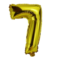 Balon folie  cifra 7   auriu 41 cm