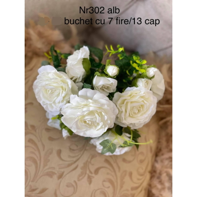 Buchet trandafiri cod 302 alb