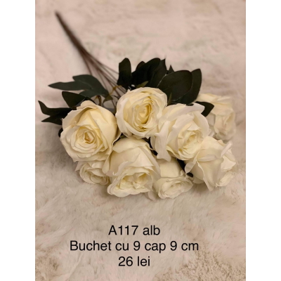 Buchet trandafiri cod a117 alb