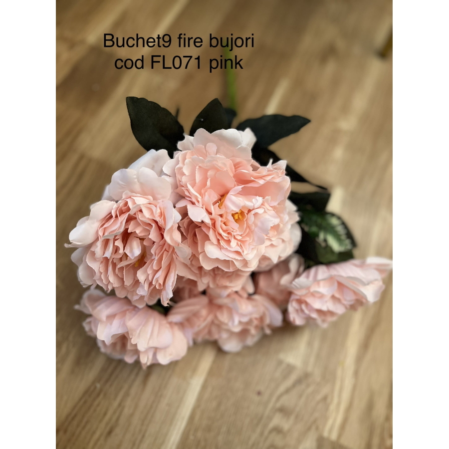 Buchet9 fire bujori cod FL071 pink