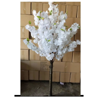 Copac cu trunchi natural inaltime 1.5 m cu flori pufoase albe si frunzulite verzi