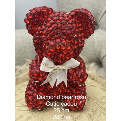 Diamond bear urs cu diamante rosu