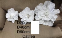 Floare catifea  gigant alb 40 cm