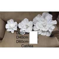 Floare catifea gigant alb 40 cm