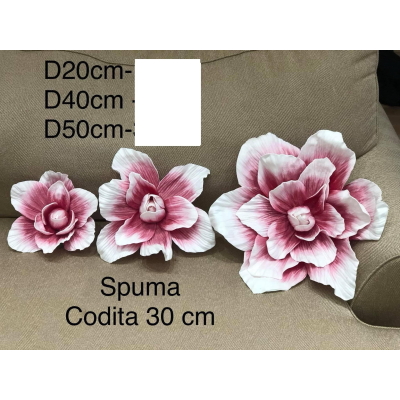 Floare spuma gigant roz degrade 20 cm