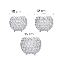 Glob cristal mic 10 cm argintiu