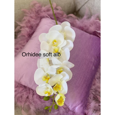 Orhidee material textil Soft touch Alb