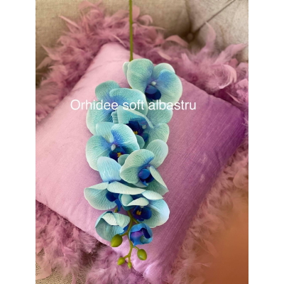 Orhidee material textil Soft touch albastru