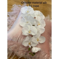 Orhidee material textil alba