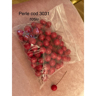 Set 100 Perle 1.5 cm diametru cod 3031 rosu