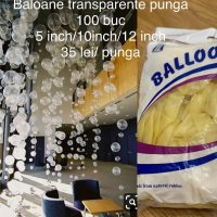 Set 100 baloane 12 inch(31 cm) Transparente