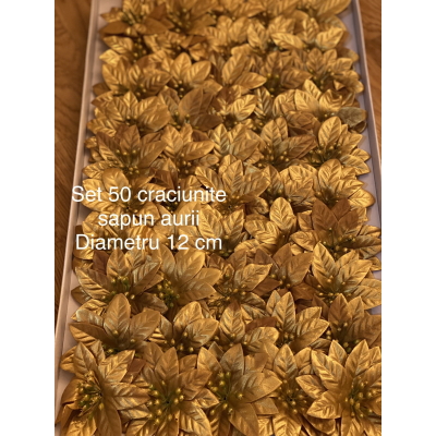 Set 50 craciunite de sapun Aurii