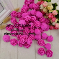 Set 500 capete trandafiri polifoam diametru 3 cm ciclam