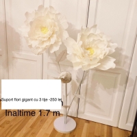 Suport pentru 3 flori alb