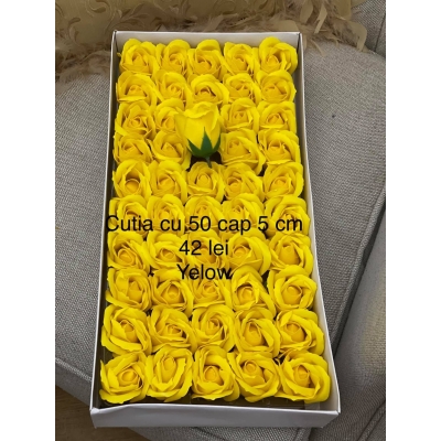 Trandafiri de săpun 5 cm Galben