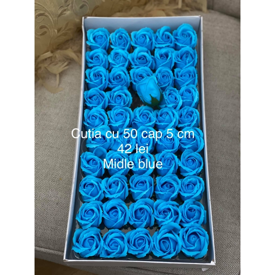 Trandafiri de săpun 5 cm Middle blue