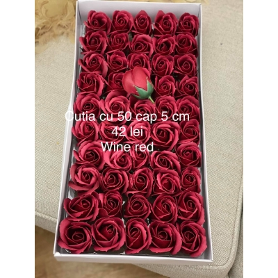 Trandafiri de săpun 5 cm Wine red