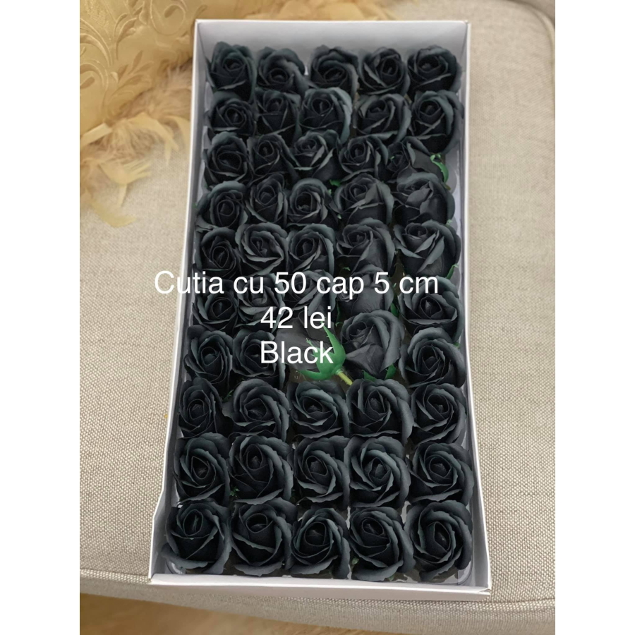Trandafiri de săpun 5 cm negru
