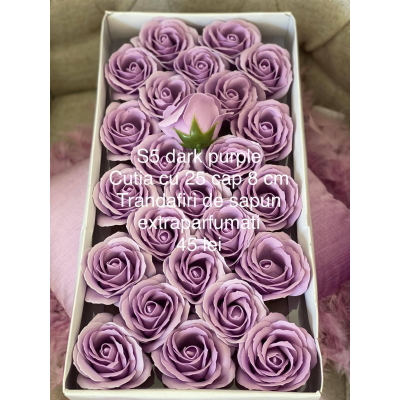 Trandafiri de sapun 8 cm s5  Dark purple