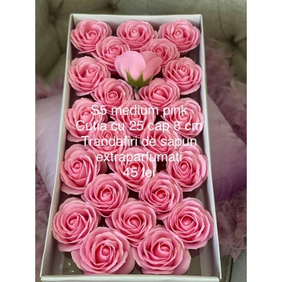 Trandafiri de sapun 8 cm s5 Medium pink