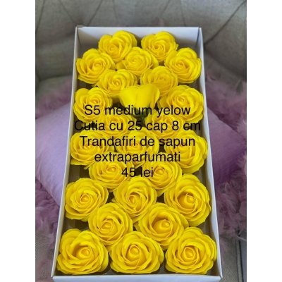 Trandafiri de sapun 8 cm s5 Medium yellow