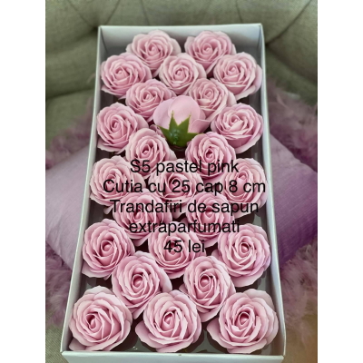 Trandafiri de sapun 8 cm s5 Pastel pink