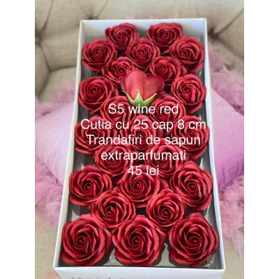 Trandafiri de sapun 8 cm s5 Wine red