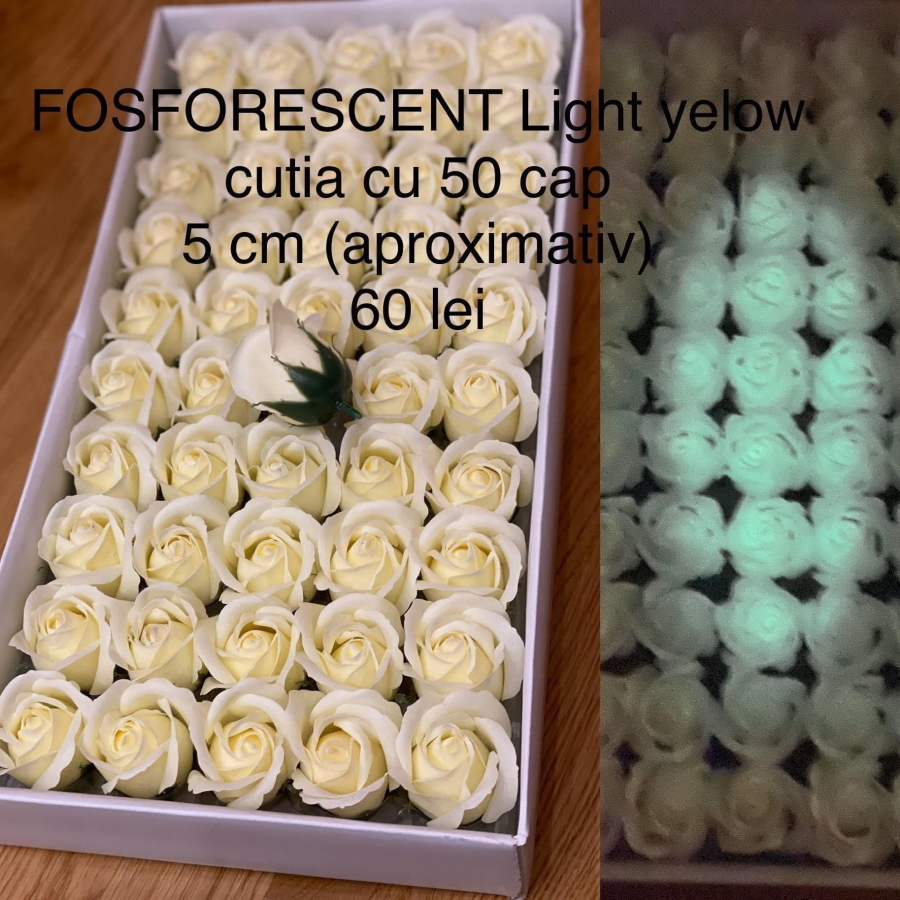 Trandafiri de săpun Fosforescent Light yellow