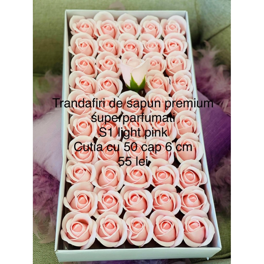 Trandafiri de sapun diametru 6 cm s1 light pink