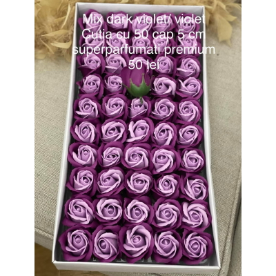 Trandafiri de sapun premium parfumati mix dark violet/ violet