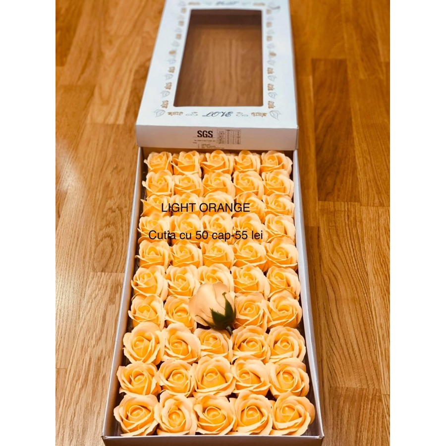 Trandafiri de săpun premium superparfumați Light orange