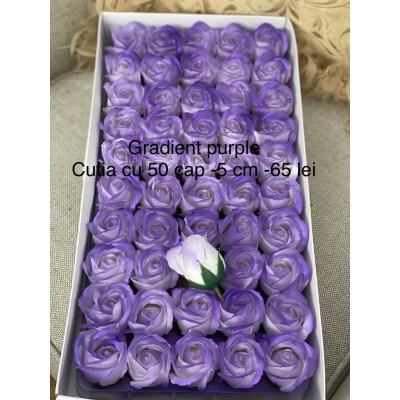 Trandafiri de săpun sidefați cu praf de sclipici  Gradient Purple