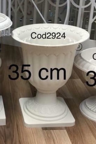Vaza roma plastic inaltime 35 cm cod 2924 alb