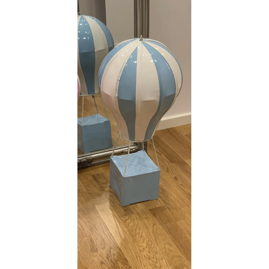 balon decor inaltime 70 cm cu nacela bleu