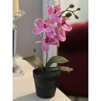 Aranjament orhidee silicon la ghiveci cod FL065/9