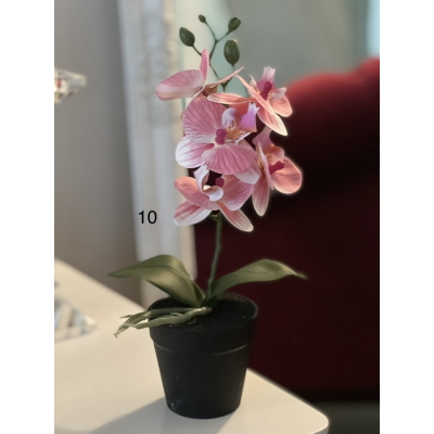 Aranjament orhidee silicon la ghiveci cod FL065/ 10