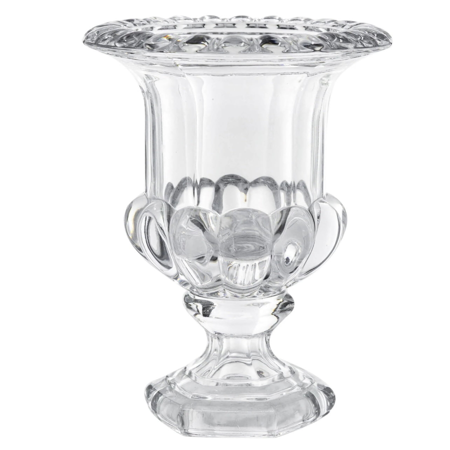 Vaza roma din sticla transparenta medie 20 cm