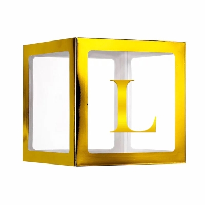 Set de cutii decorative cu litere "Love". Decoratiuni evenimente. Cutii aurii online. Litera "L""
