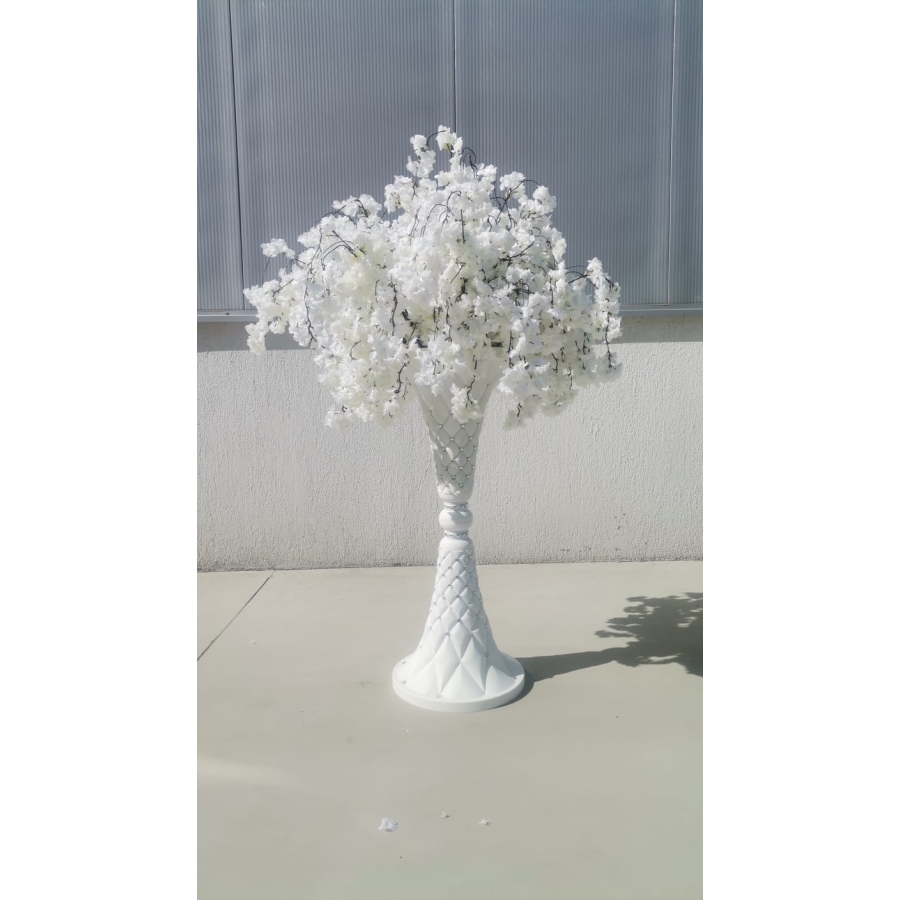 Aranjament cu flori de cires in coloana plastic inaltime 170 cm total