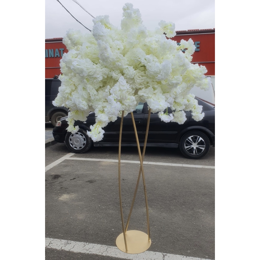 Aranjament floral alb norisor pufos