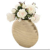 Vaza ceramica aurie L.30 x H.28 x l9 cm